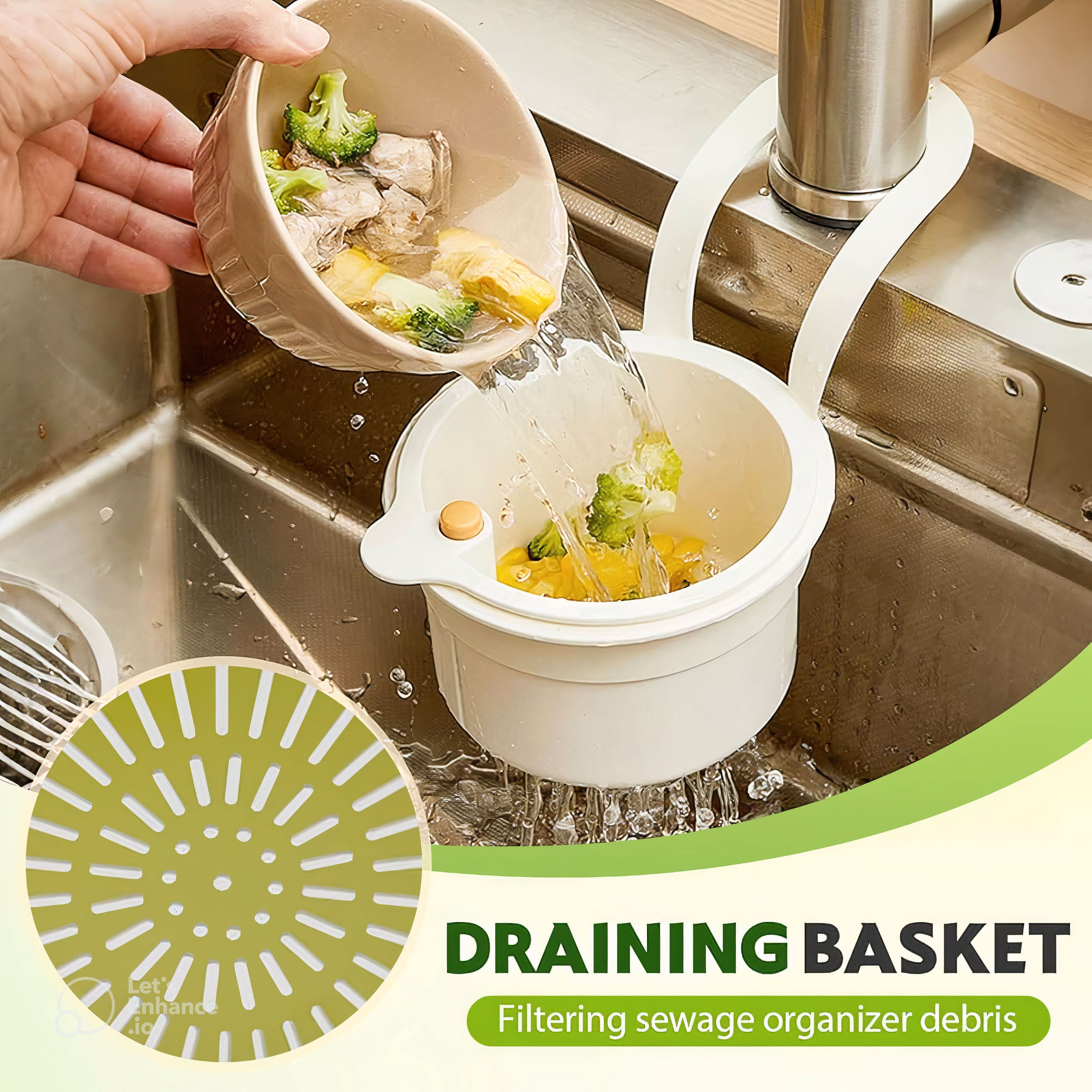 2 in 1 Kitchen Strainer Cum Basket