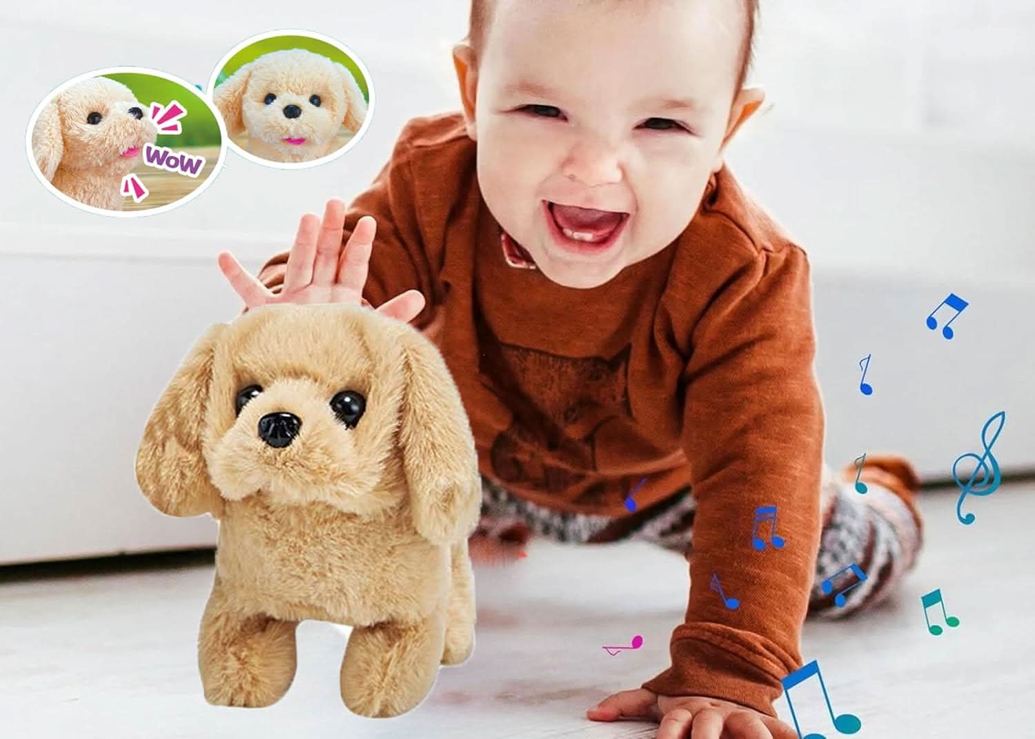 Interactive Plush Puppy Toy–Realistic, Soft & Cute for Kids