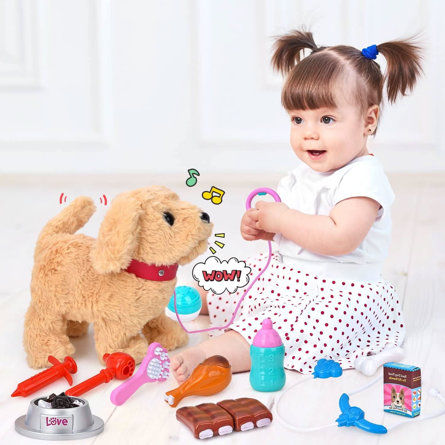 Interactive Plush Puppy Toy–Realistic, Soft & Cute for Kids