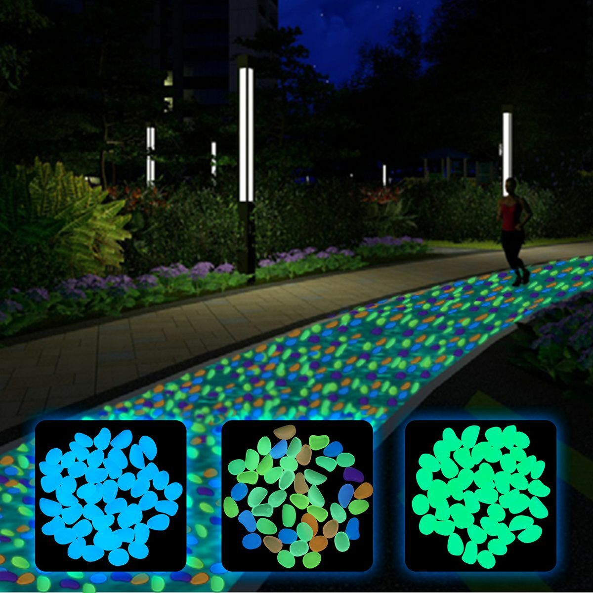 Glowing Stones Glow In Dark (Pack Of 100 pcs)