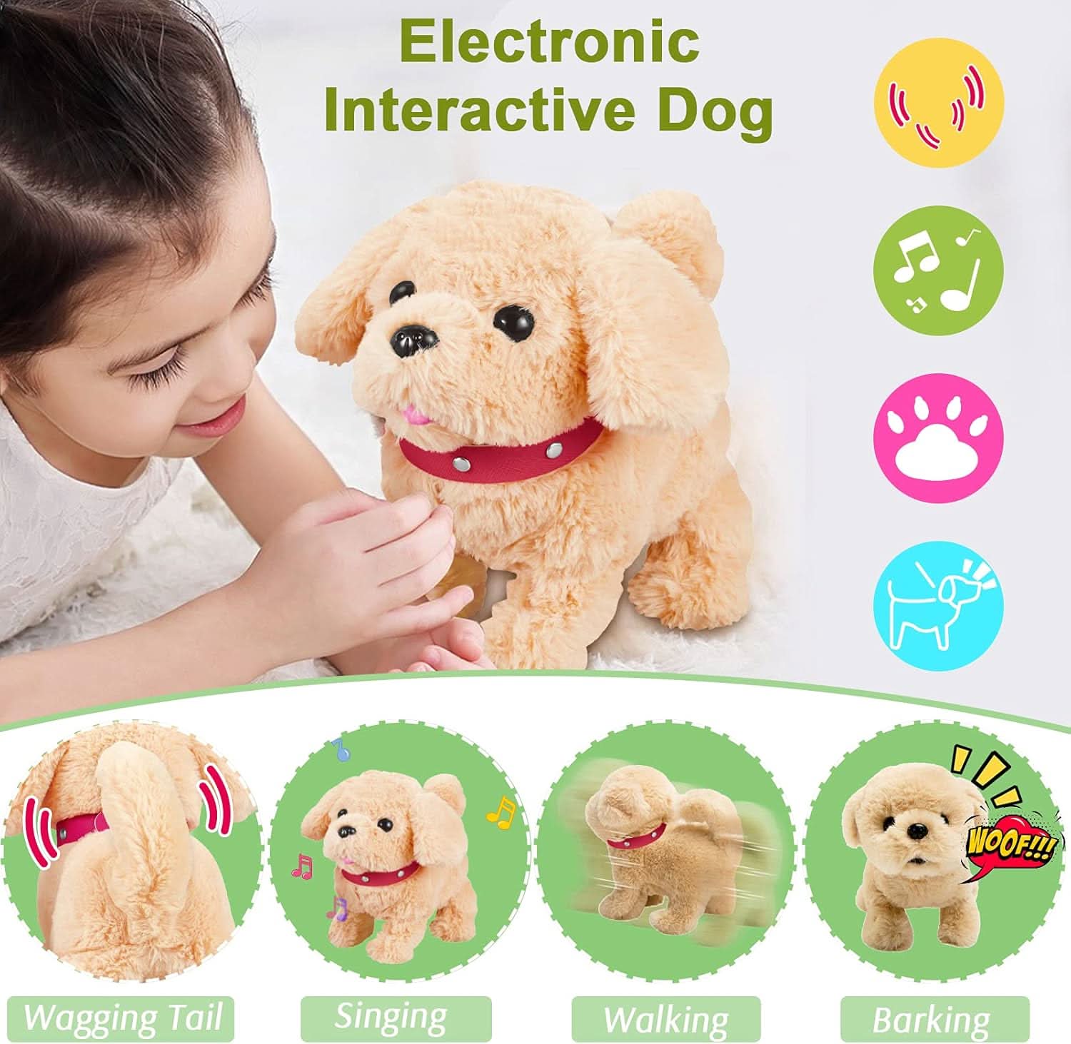 Interactive Plush Puppy Toy–Realistic, Soft & Cute for Kids